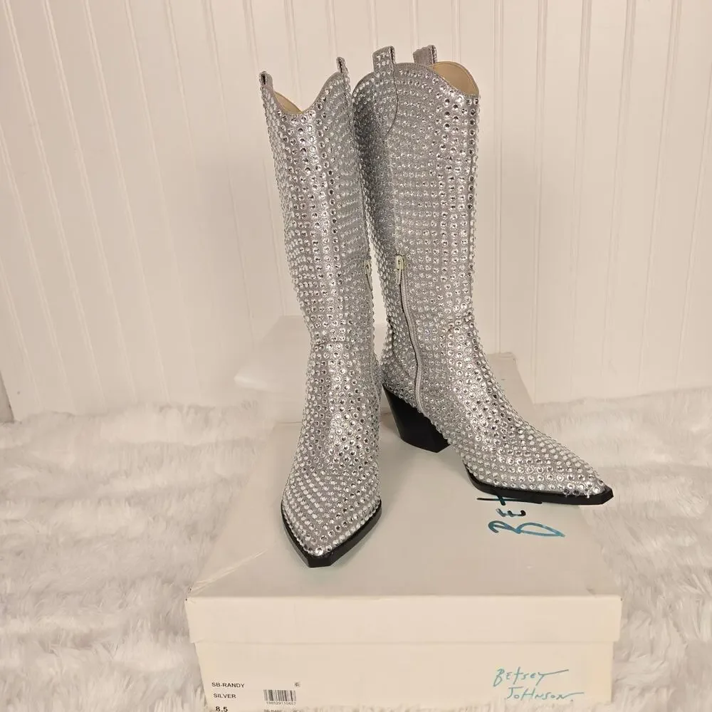 Women's Betsey Johnson Randy Western Cowboy Boots W8.5 - Picture 6 of 13